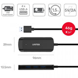Unitek uHUB Q4 4 Ports Powered USB 3.0 Hub with 1.5m Cable