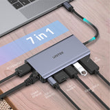 Unitek 7 Port USB-C and USB-A 5Gbps Hub (USB3.0 + 6xUSB2.0) Space Grey