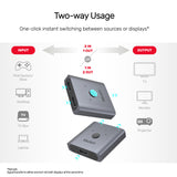 Unitek 4K 60Hz HDMI 2.0 Bi-Directional Switch 2 In 1 Out / 1 In 2 Out