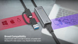 Unitek Hybrid USB-C/ USB-A to 2.5G Gigabit Ethernet Adapter