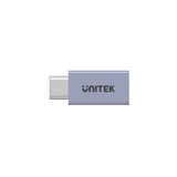 Unitek Type C 90deg Angle USB4 Male to Female Adapter (40Gbps/ PD 240W/ 8K 60Hz)