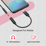 Unitek USB-C to 3.5mm Headphone Jack Adapter Black