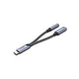 Unitek USB-C To 3.5MM Audio Adapter with PD 60W Charger Space Grey