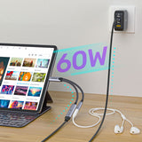 Unitek USB-C To 3.5MM Audio Adapter with PD 60W Charger Space Grey