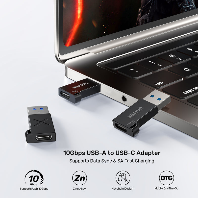 Unitek USB 3.2 USB A to USB-C Adapter 10Gbps Supports Data Sync & 3A Fast Charging Unitek USB 3.2 USB A to USB-C Adapter 10Gbps Supports Data Sync & 3A Fast Charging