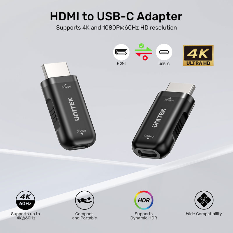 Unitek HDMI to USB-C Adapter Supports 4K and 1080Pat60Hz HD Resolution Unitek HDMI to USB-C Adapter Supports 4K and 1080Pat60Hz HD Resolution