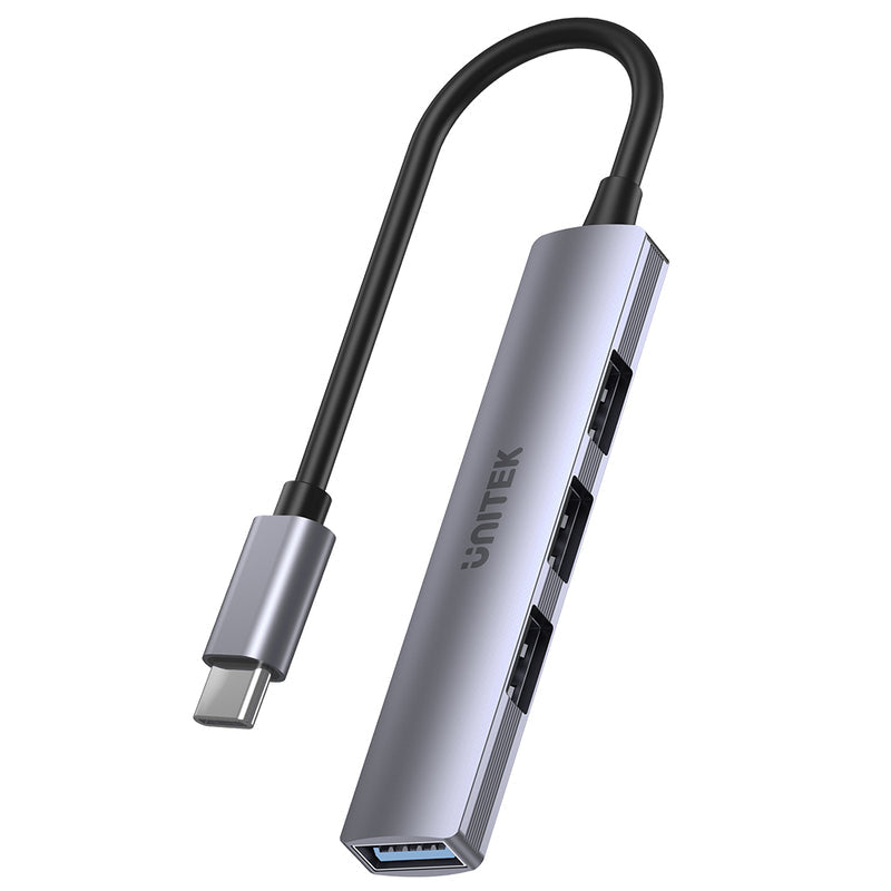 Unitek 4-in-1 Type C to USB Hub (USB3.0 + 3xUSB2.0) 5Gbps Space Gray