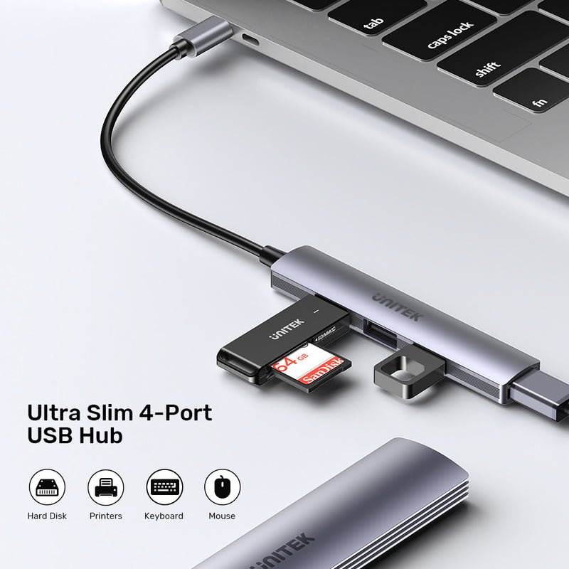 Unitek 4-in-1 Type C to USB Hub (USB3.0 + 3xUSB2.0) 5Gbps Space Gray Unitek 4-in-1 Type C to USB Hub (USB3.0 + 3xUSB2.0) 5Gbps Space Gray
