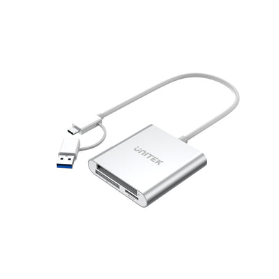 Unitek USB3.0 to Multi-In-One Aluminium Card Reader (With USB-C Adaptor) Unitek USB3.0 to Multi-In-One Aluminium Card Reader (With USB-C Adaptor)