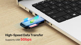 Unitek USB 3.0 USB A to Micro SD/SD Card Reader Black