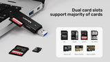 Unitek USB 3.0 USB A to Micro SD/SD Card Reader Black