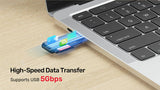 Unitek USB 3.0 USB C to Micro SD/SD Card Reader Black