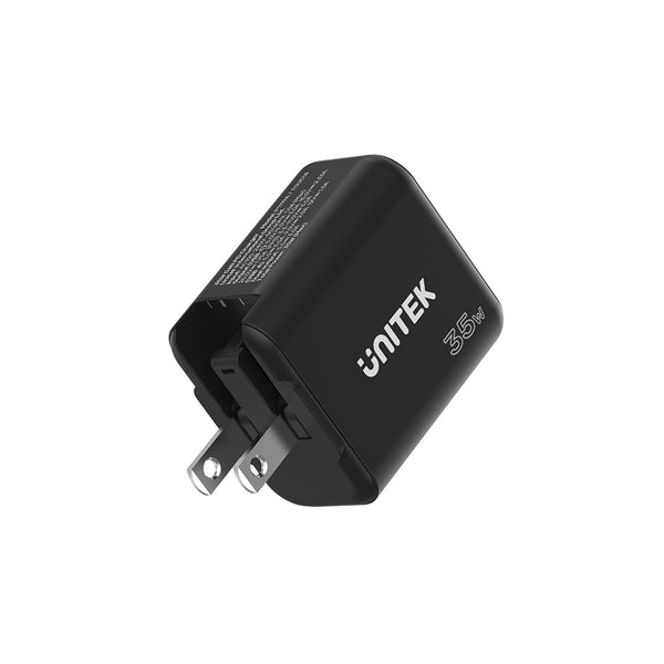 Unitek 35W Travel GaN Charger (USB-C PD + QC3.0) with US/EU/UK Plugs