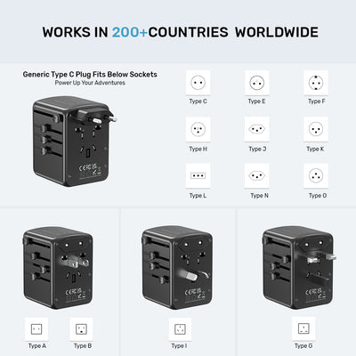Unitek 35W Universal Travel Power Adapter with EU/UK/US/AU Plugs Unitek 35W Universal Travel Power Adapter with EU/UK/US/AU Plugs