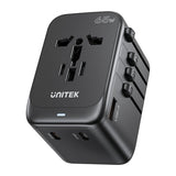 Unitek 65W Universal Travel Power Adapter  with EU/UK/US/AU Plugs