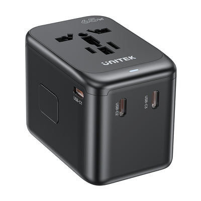 Unitek 65W Universal Travel Power Adapter with EU/UK/US/AU Plugs Unitek 65W Universal Travel Power Adapter with EU/UK/US/AU Plugs