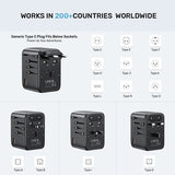 Unitek 65W Universal Travel Power Adapter  with EU/UK/US/AU Plugs