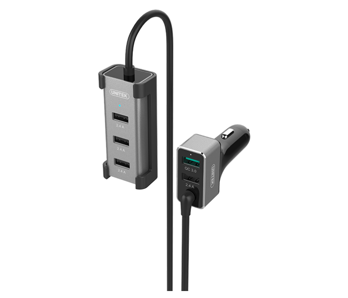 Unitek USB 60W 5 Port Car Charger Black Unitek USB 60W 5 Port Car Charger Black
