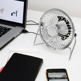Kikkerland USB Desk Fan - Silver