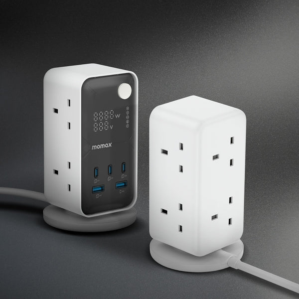 Momax 1-Charge Work Flow 6-Outlet Power Tower With USB Momax 1-Charge Work Flow 6-Outlet Power Tower With USB