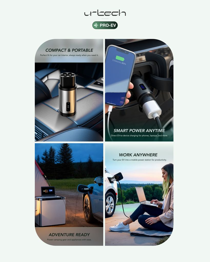 URTECH GB/T V2L Adapter Transform Your EV Into a 3.6kW Mobile Power URTECH GB/T V2L Adapter Transform Your EV Into a 3.6kW Mobile Power