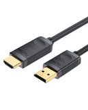 VegGieg DisplayPort Male to HDMI Male Cable Upto 4K@30Hz Resolution - 3m