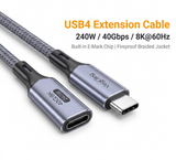 VegGieg USB4 Extension Cable (USB-C Male/Femlae 240W)