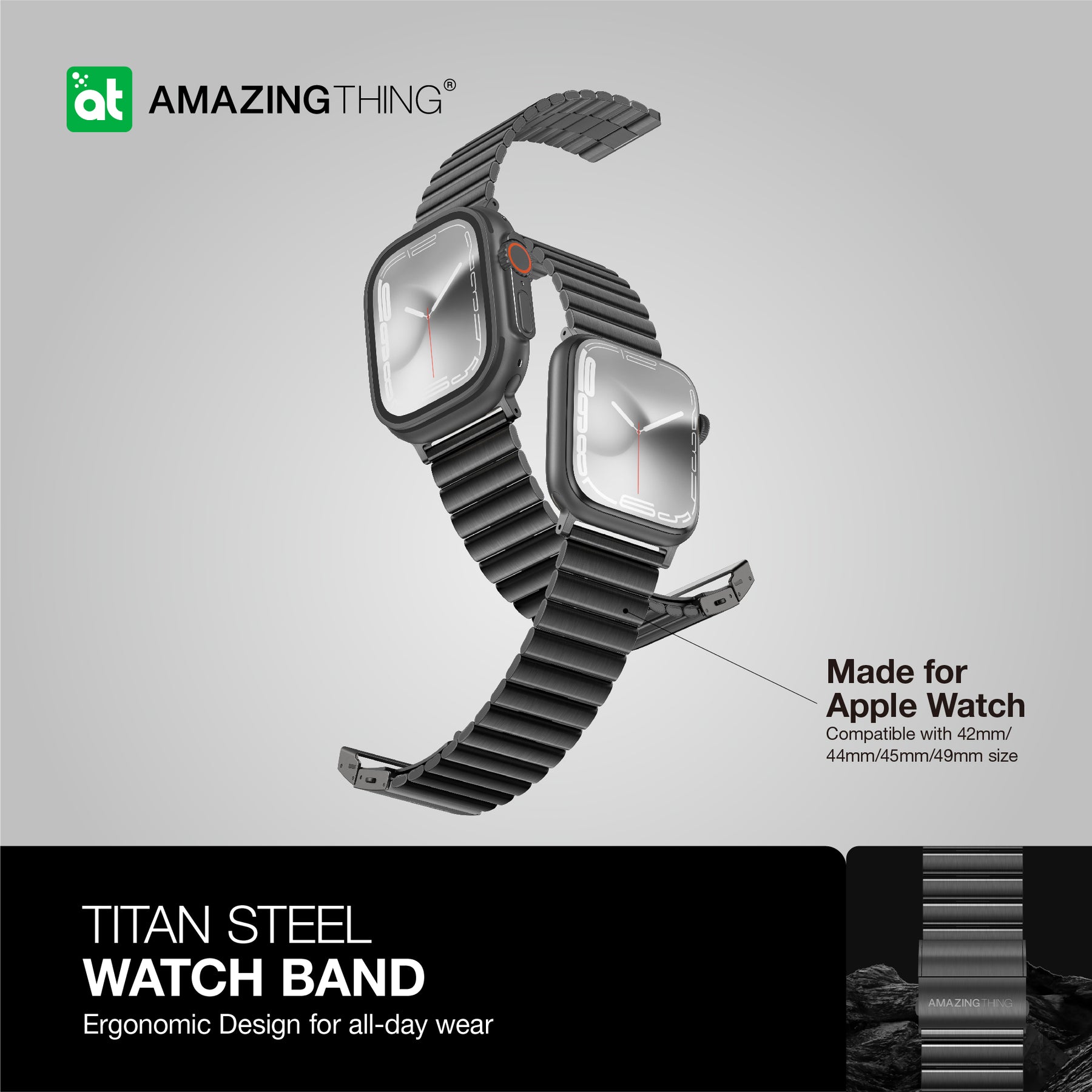 Amazing Thing Titan Steel Apple Watch Band