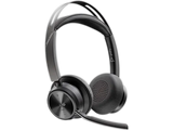Poly Voyager Focus 2 Microsoft Teams Certified USB-C-C Headset +USB-C/A Adapter Charging Stand