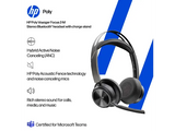 Poly Voyager Focus 2 Microsoft Teams Certified USB-C-C Headset +USB-C/A Adapter Charging Stand