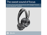 Poly Voyager Focus 2 Microsoft Teams Certified USB-C-C Headset +USB-C/A Adapter Charging Stand