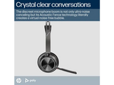 Poly Voyager Focus 2 Microsoft Teams Certified USB-C-C Headset +USB-C/A Adapter Charging Stand