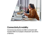 Poly Voyager Focus 2 Microsoft Teams Certified USB-C-C Headset +USB-C/A Adapter Charging Stand