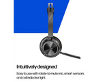 Poly Voyager Focus 2 Microsoft Teams Certified USB-C-C Headset +USB-C/A Adapter Charging Stand