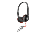 Poly Blackwire 3220 Stereo USB-C Headset +USB-C/A Adapter