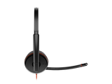 Poly Blackwire 3225 Stereo USB-C Headset +3.5mm Plug +USB-C/A Adapter