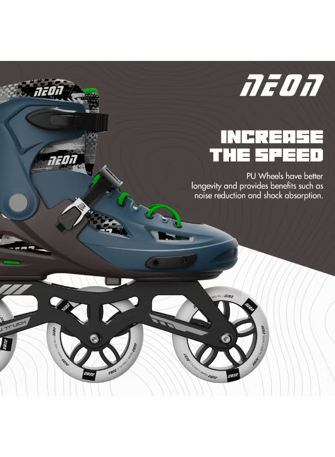Neon Pro Skates Green (Us Size 4-7) Neon Pro Skates Green (Us Size 4-7)