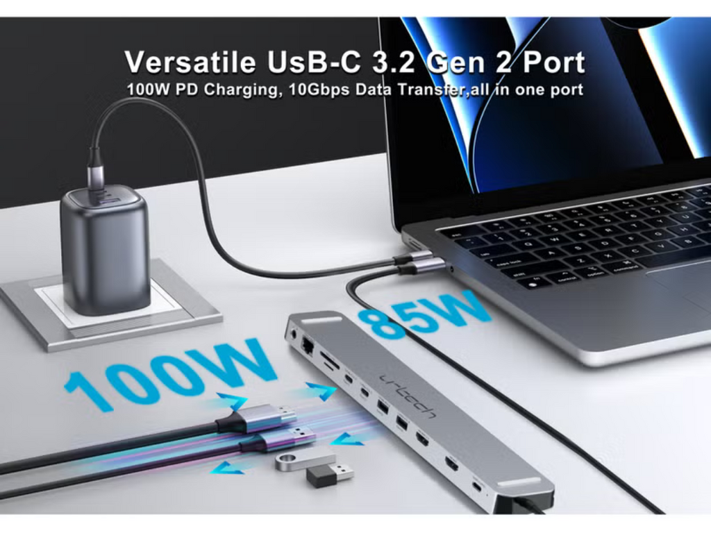 URTECH 11-in-1 Premium USB-C Docking Station URTECH 11-in-1 Premium USB-C Docking Station