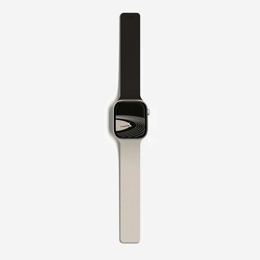 MOFT Snap Apple Watch Band 44/45/46/49 MM- Jet Black - Beach White MOFT Snap Apple Watch Band 44/45/46/49 MM- Jet Black - Beach White