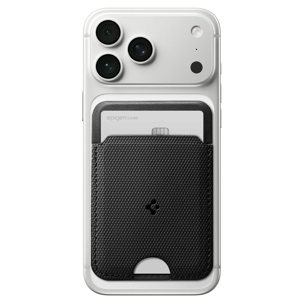 Spigen iPhone Slim Fold Stand Wallet with MagSafe (1 card) - Black Spigen iPhone Slim Fold Stand Wallet with MagSafe (1 card) - Black