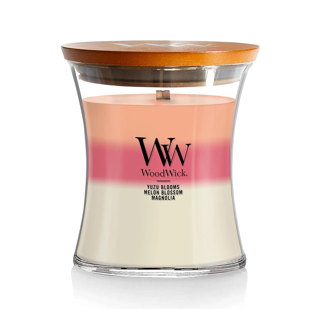 WoodWick Trilogy Medium Hourglass Blooming Orchard Candle WoodWick Trilogy Medium Hourglass Blooming Orchard Candle