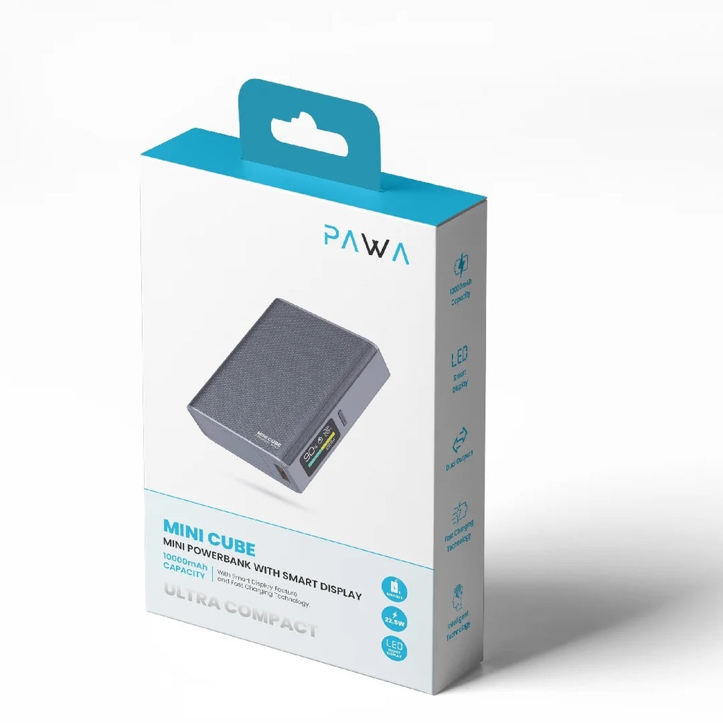 Pawa Mini Cube Mini Powerbank With Smart Display Pawa Mini Cube Mini Powerbank With Smart Display