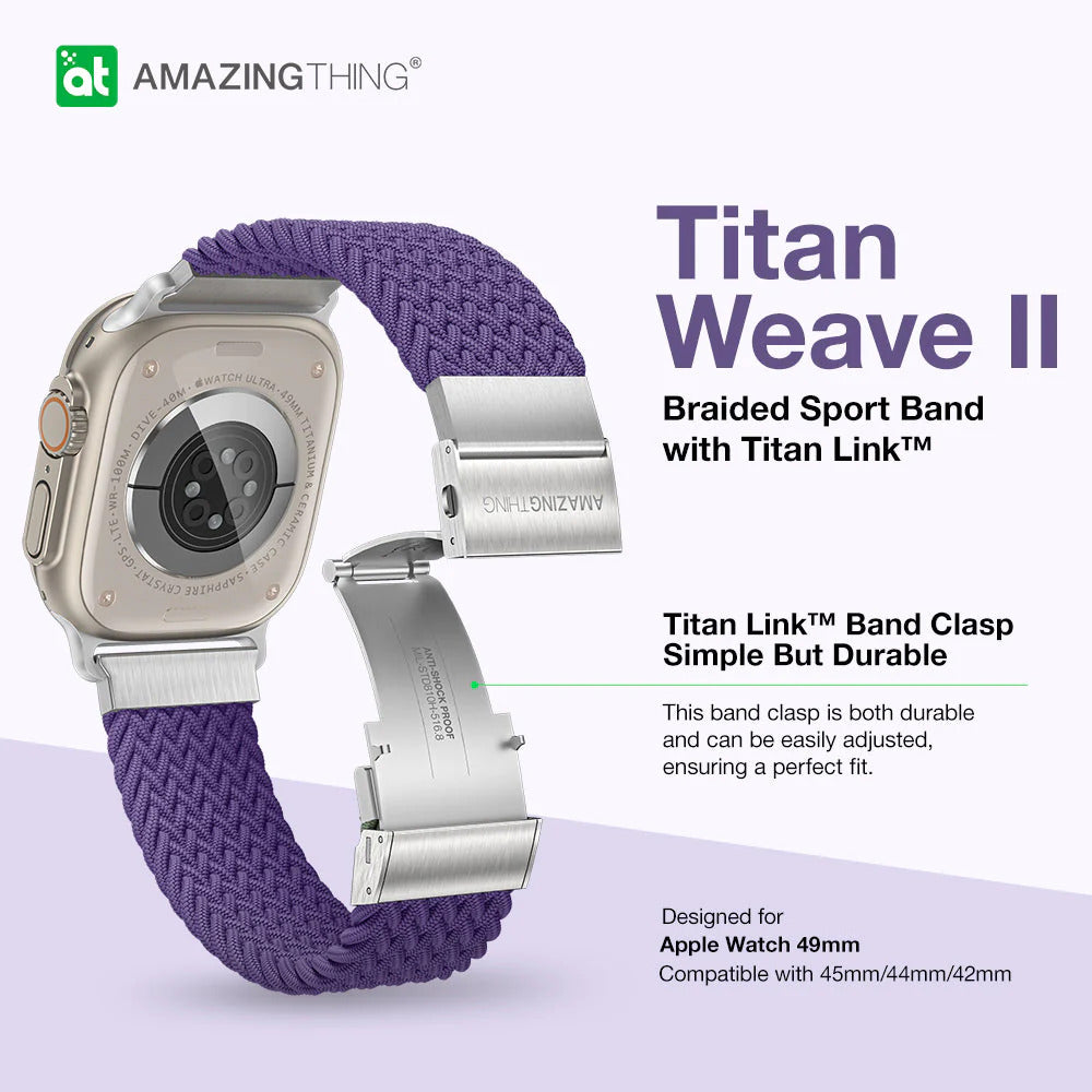 Amazing Thing Titan Weave II Braided Sport Watch Band for Apple Watch