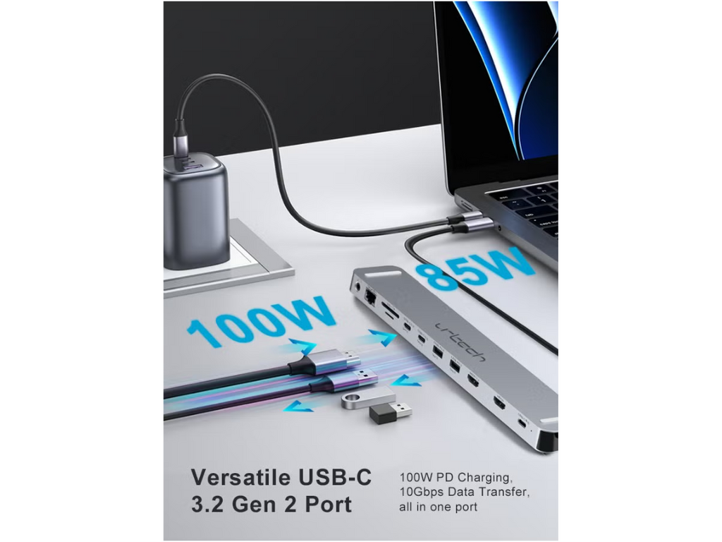URTECH 11-in-1 Premium USB-C Docking Station URTECH 11-in-1 Premium USB-C Docking Station