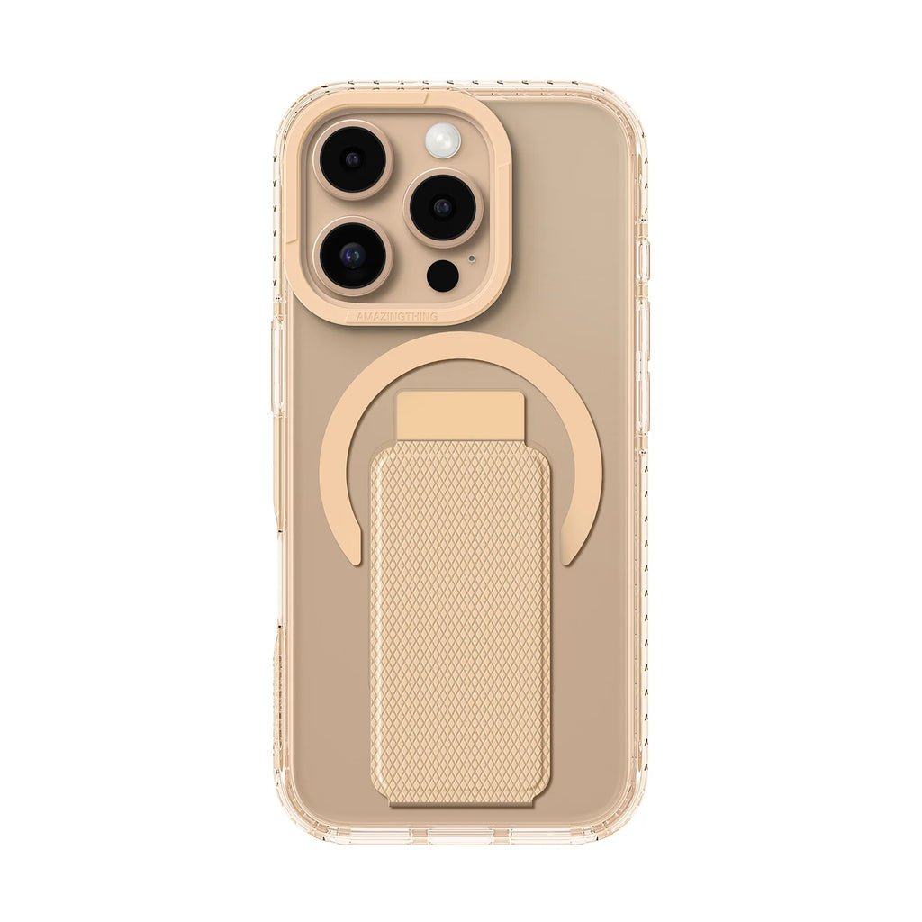 AMAZINGTHING Drop Proof Case With Holder For 16 Pro - Rose Gold