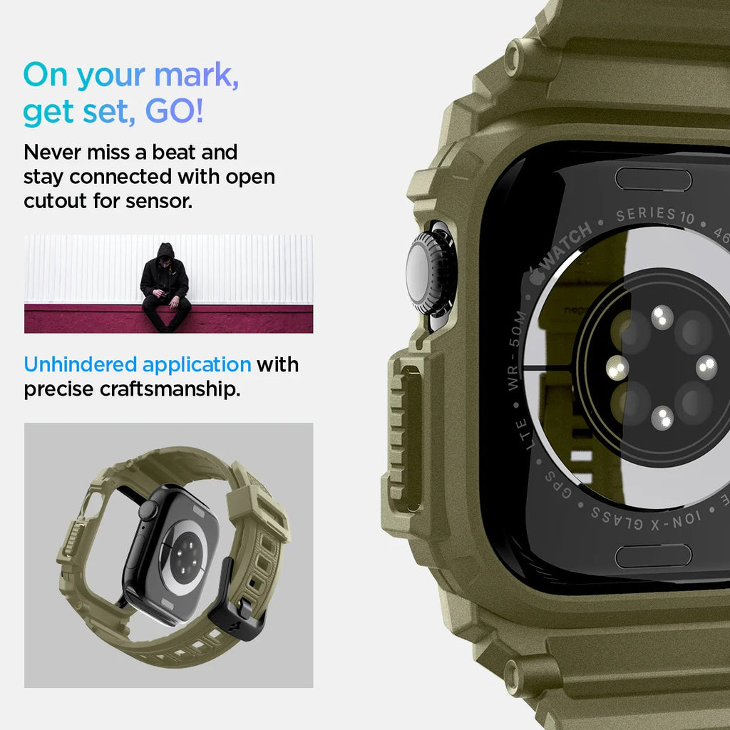 Spigen Apple Watch Series 10 Rugged Armor Pro Case Spigen Apple Watch Series 10 Rugged Armor Pro Case