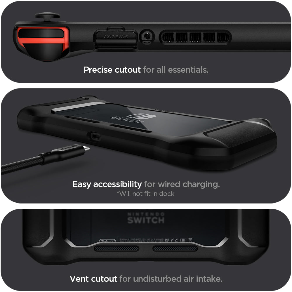 Spigen Nintendo Switch Case Rugged Armor - Matte Black Spigen Nintendo Switch Case Rugged Armor - Matte Black