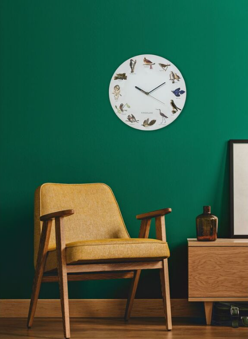 Kikkerland Bird Call Wall Clock Kikkerland Bird Call Wall Clock