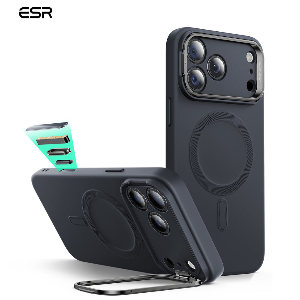ESR Cloud Soft Magnetic Case (Camera Control, Stash Stand), For iPhone 17 Pro Max ESR Cloud Soft Magnetic Case (Camera Control, Stash Stand), For iPhone 17 Pro Max