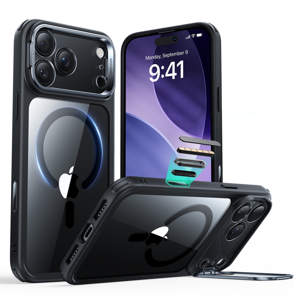 ESR Classic Hybrid Magnetic Case for iPhone 17 Pro (Camera Control, Stash Stand) ESR Classic Hybrid Magnetic Case for iPhone 17 Pro (Camera Control, Stash Stand)
